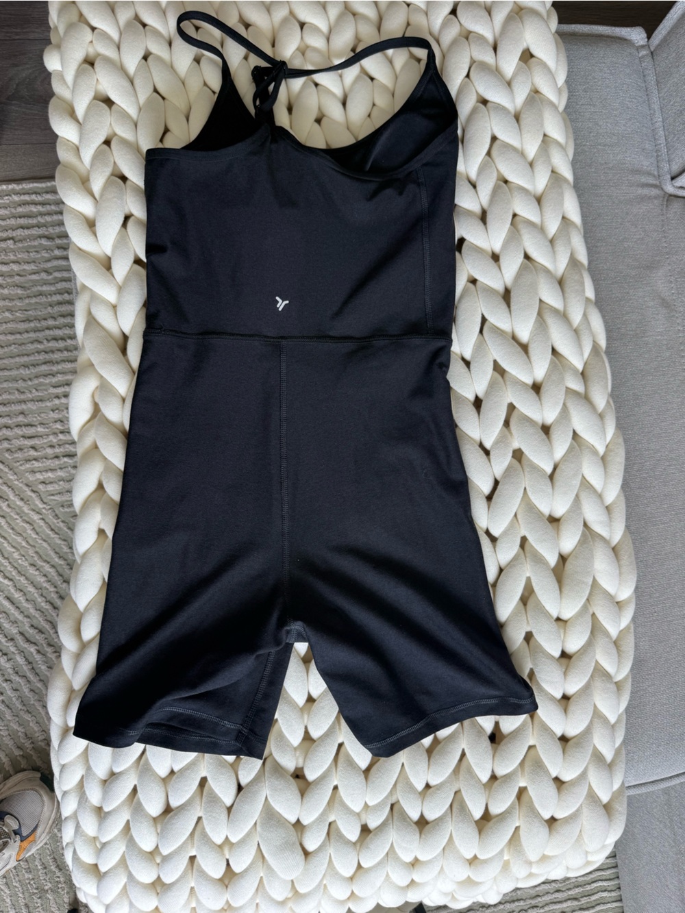 Black One-Piece Workout Suit Active Cloud+